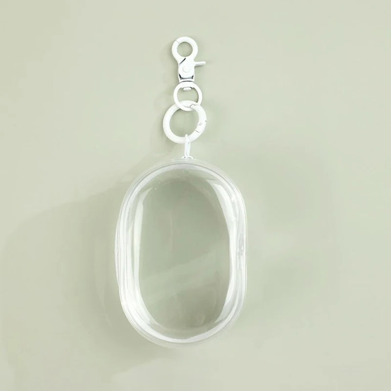 Transparent Zipper Keychain Storage Bag – Portable Jewelry Organizer