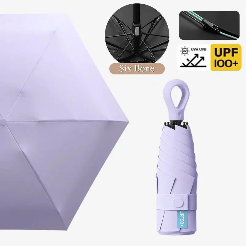 UV Protection Mini Folding Umbrella – Compact Portable Sunshade