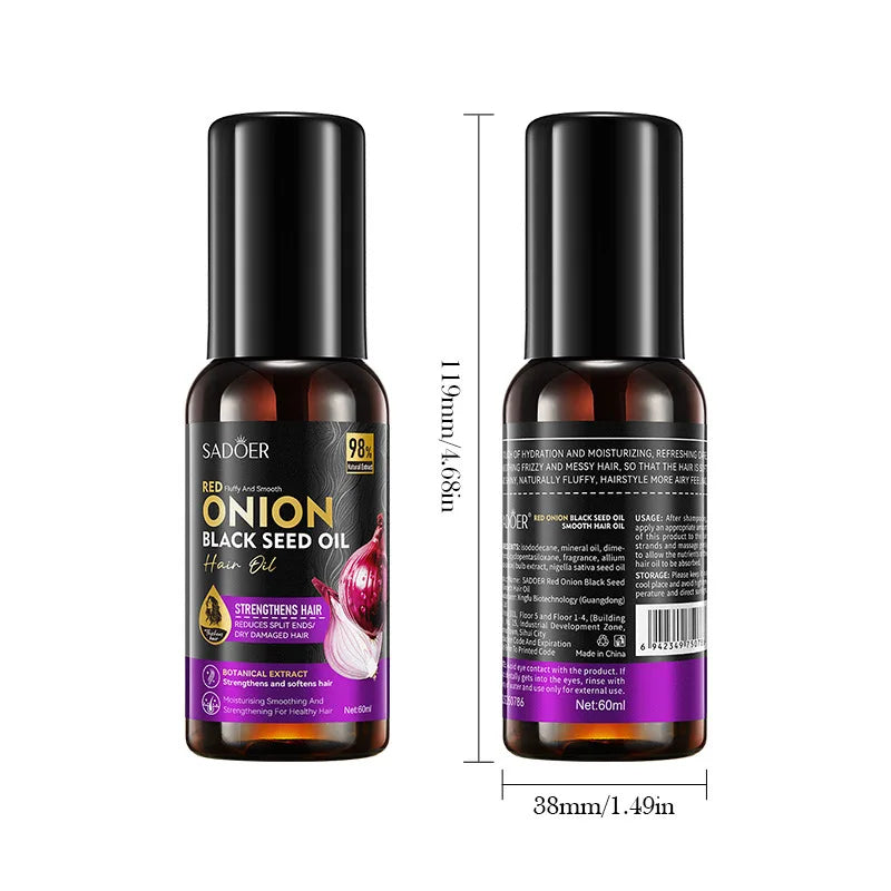 SADOER Onion Black Seed Hair Oil Scalp Roll-On Treatment