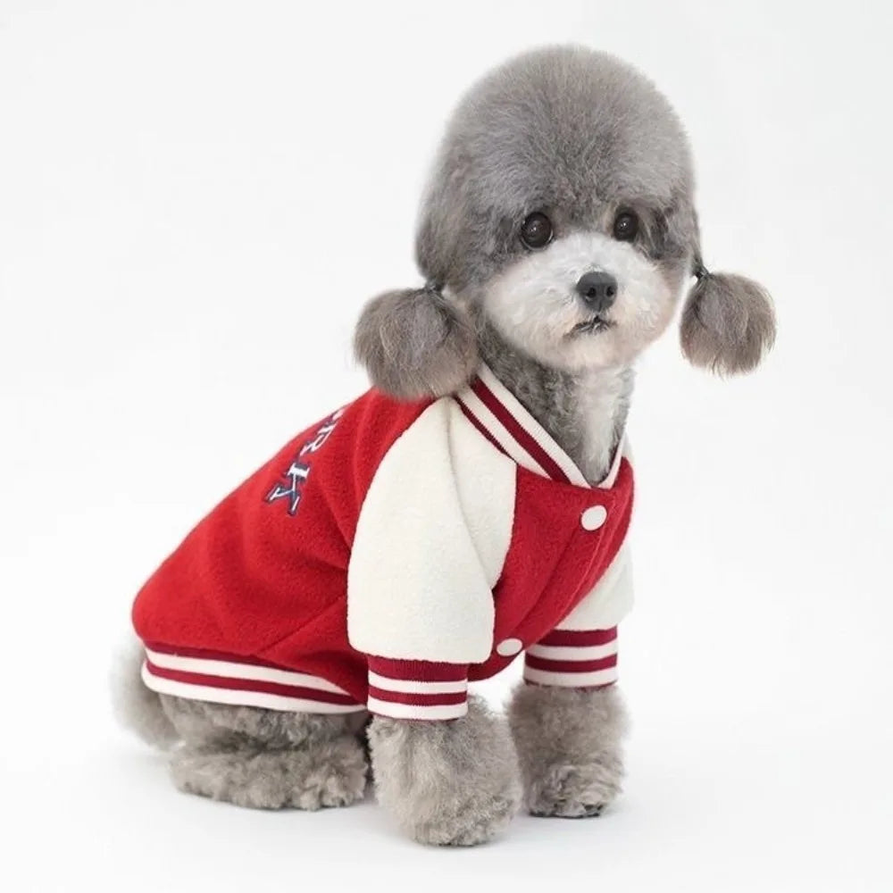 Fleece Dog Jacket – Button Closure Winter Coat | XS–XL