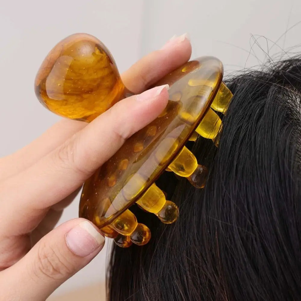 Resin Meridian Massage Brush – Scalp, Abdomen & Full Body