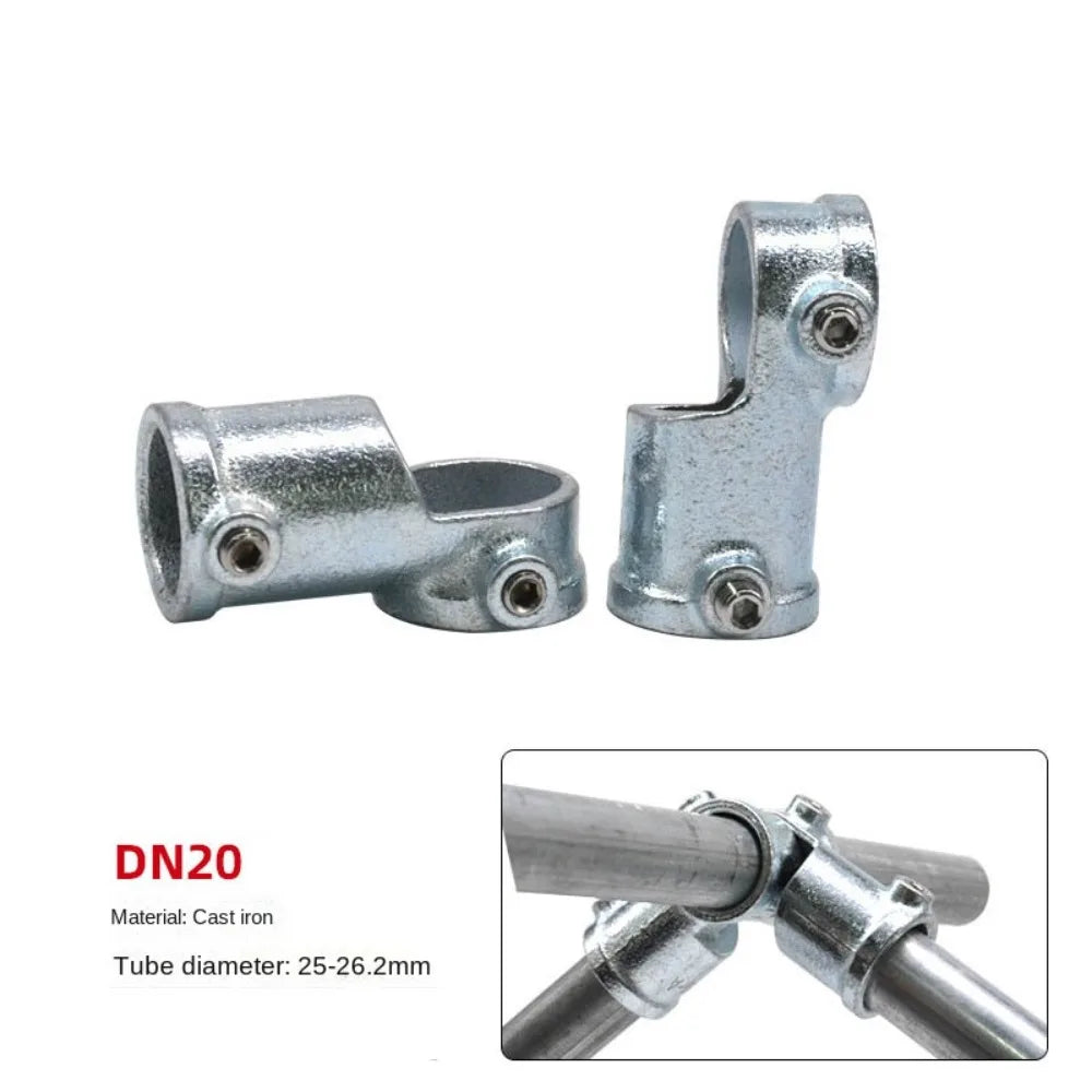 Aluminum Alloy Circular Pipe Connector 20mm 25mm Frame Fastener