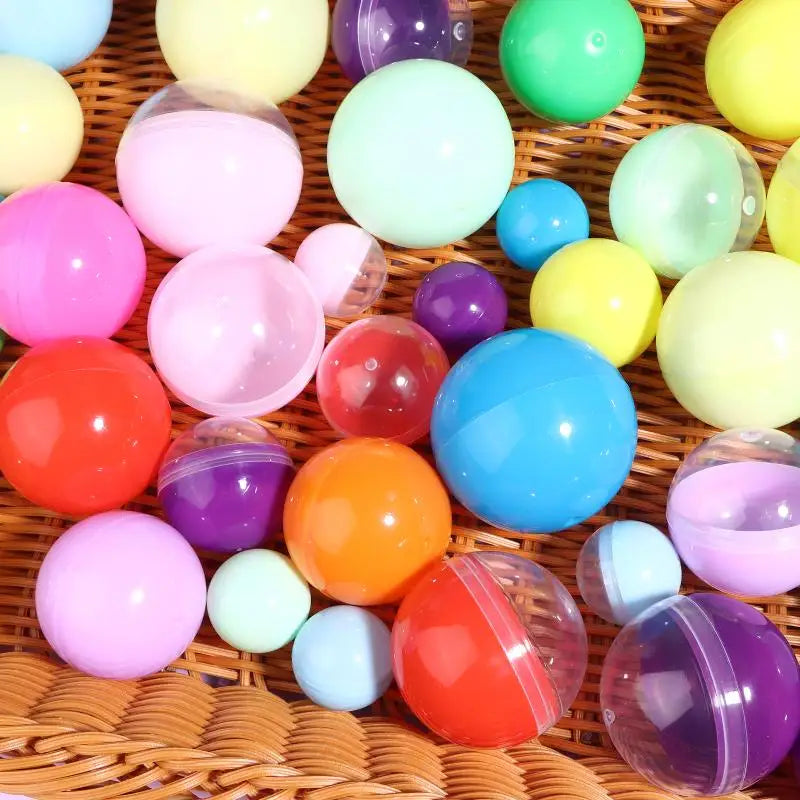 50-Pack Empty Plastic Capsule Balls 28–55mm | DIY Toy Containers