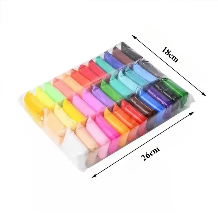 36-Color Air-Dry Clay Set with Carving Tools – Non-Toxic Kids