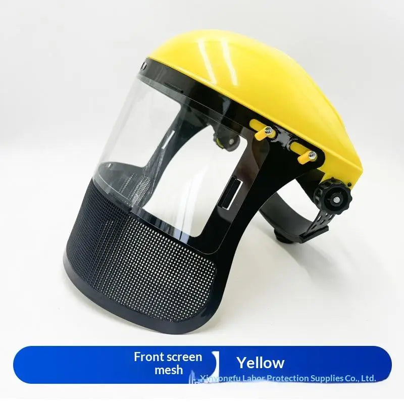 Garden Trimmer Safety Helmet with Full Face Mesh Shield