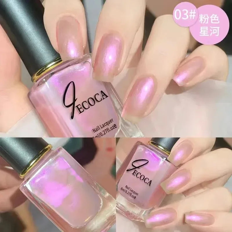 Handaiyan Laser Glitter Nail Polish – Aurora Rainbow 8ml