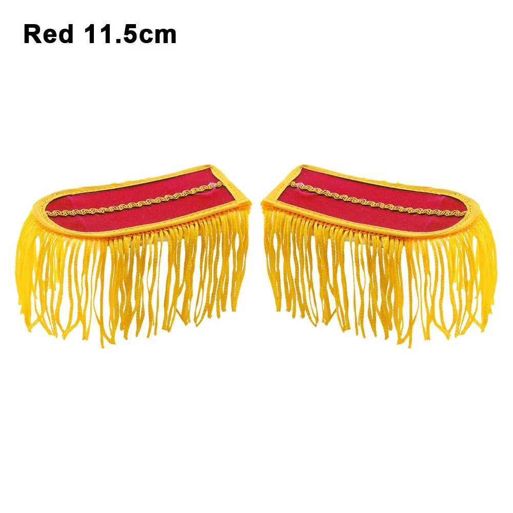 Tassel Fringe Shoulder Epaulettes – Punk Brooch Pin Pair