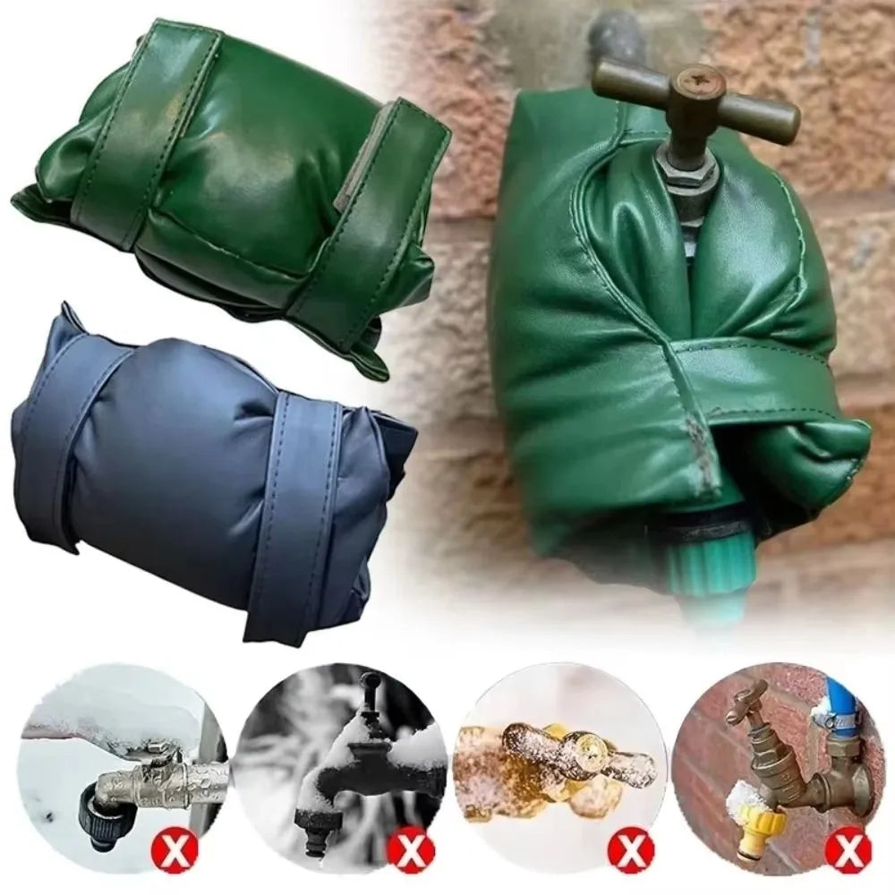 Leather Winter Outdoor Faucet Cover | Antifreeze Tap Protector