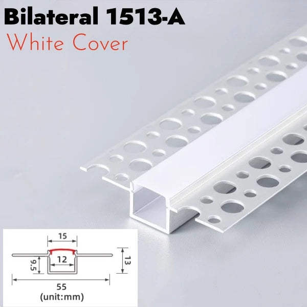 Recessed LED Aluminum Channel Profile Black Diffuser | Khelse