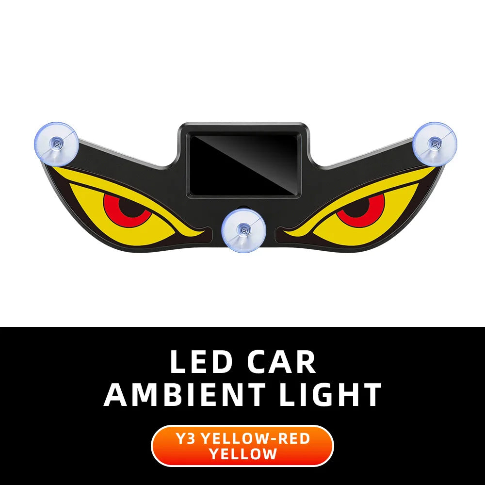 Solar Demon Eye Neon Ambient Light – Car Windshield Decor