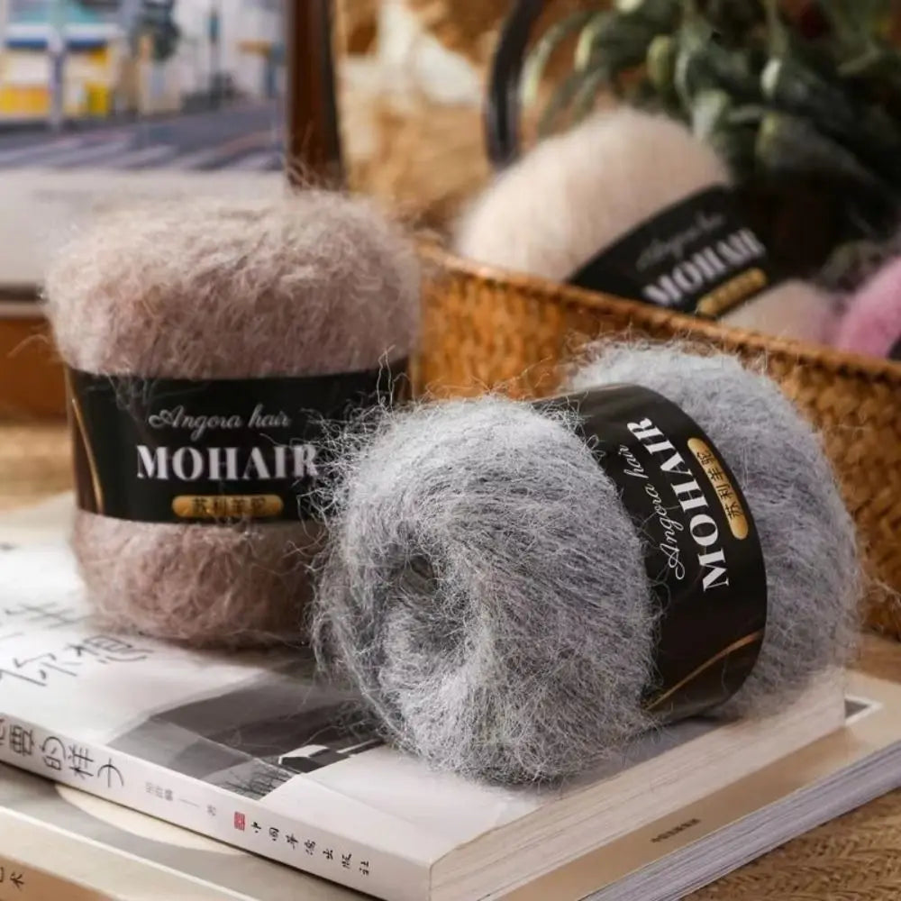 Soft Fluffy Alpaca Mohair Yarn – Knitting & Crochet DIY Craft