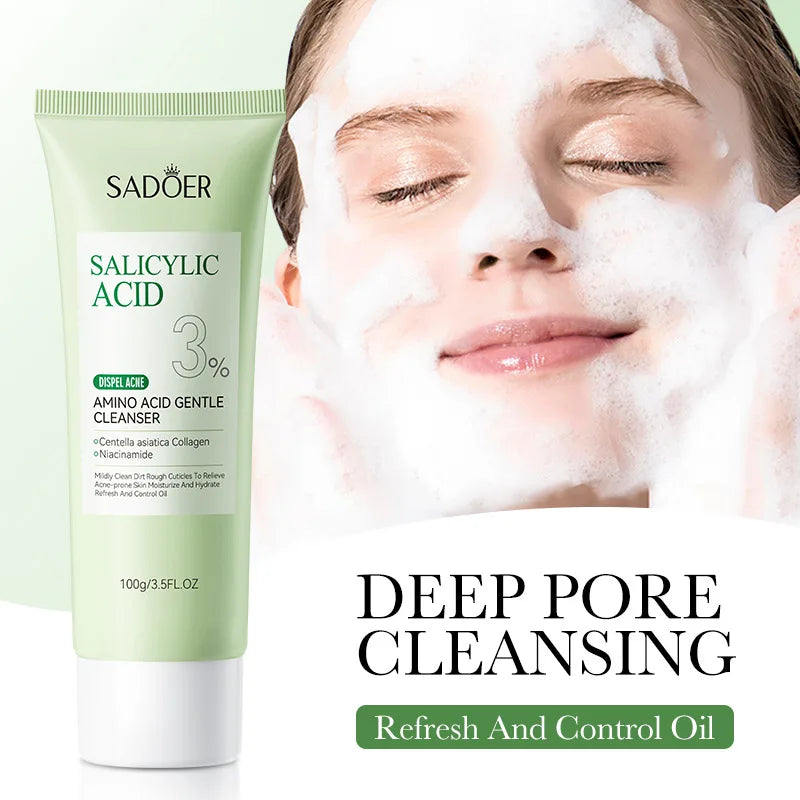 SADOER Salicylic Acid Foaming Face Wash – Hydrating Cleanser