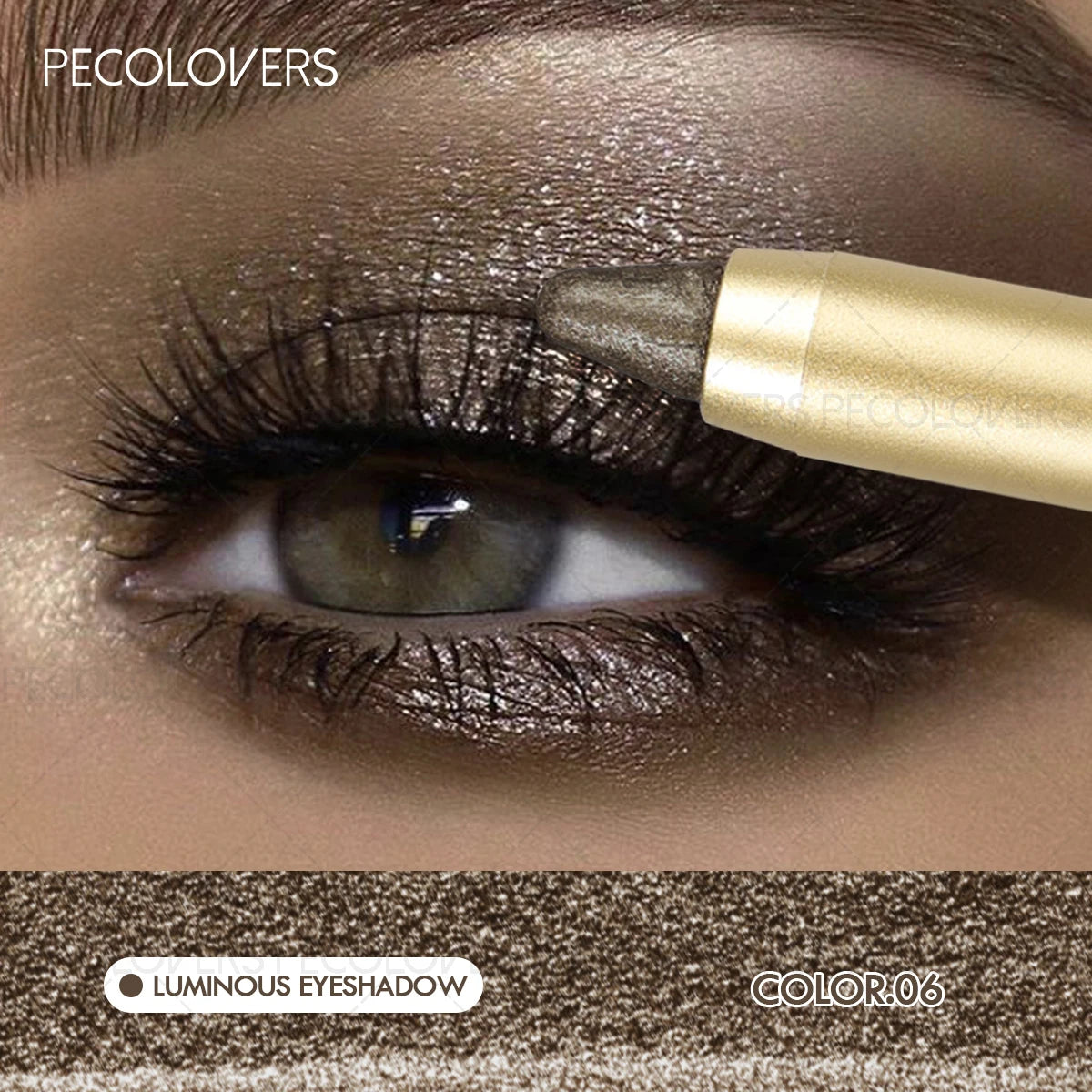 PECOLOVERS Waterproof Eyeshadow Stick – Glitter & Matte Dual-End