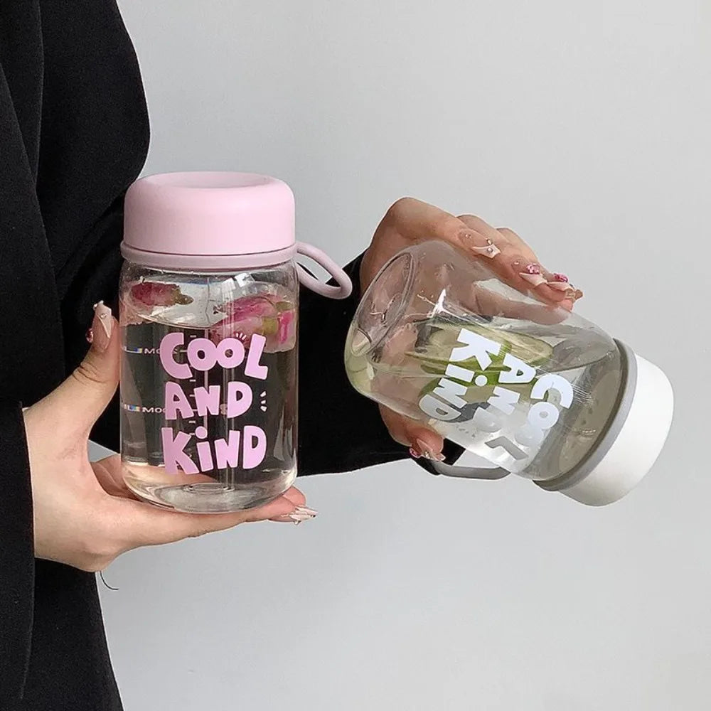 Transparent Water Bottle with Lanyard – 300ml & 500ml Sports Cup