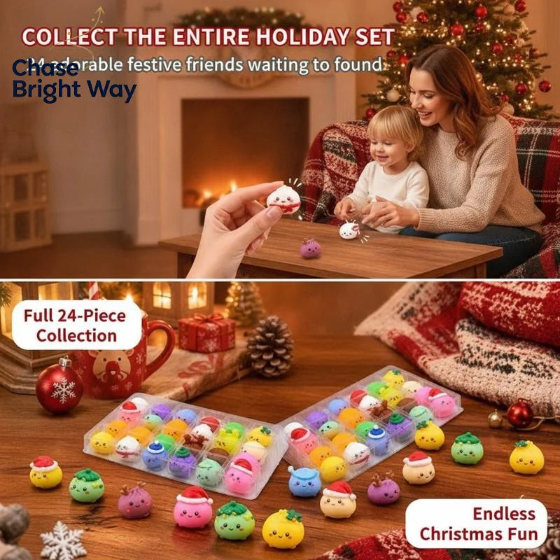 24-Day Christmas Advent Calendar – 24 Squishy Dumpling Toys