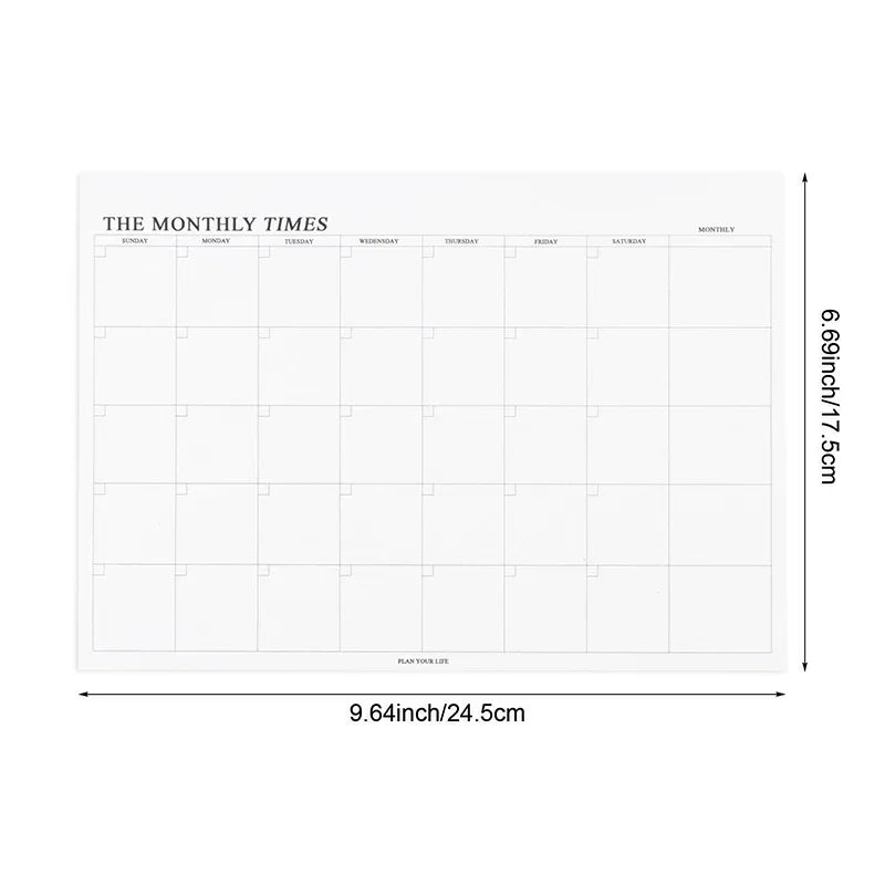 Undated Weekly & Monthly Planner Notebook | Korean Stationery