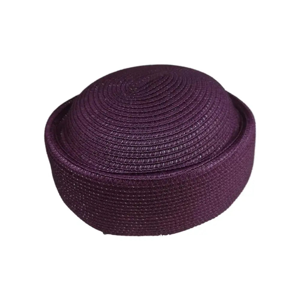 Women's Straw Pillbox Hat – Retro Japanese Painter Beret Style