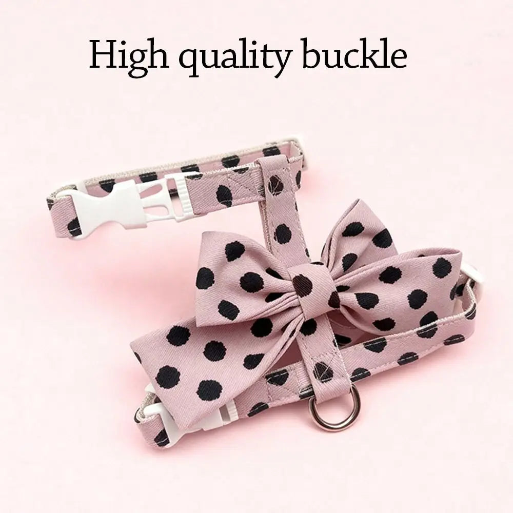 Polka Dot Pet Vest Harness & Leash Set – Cat & Puppy