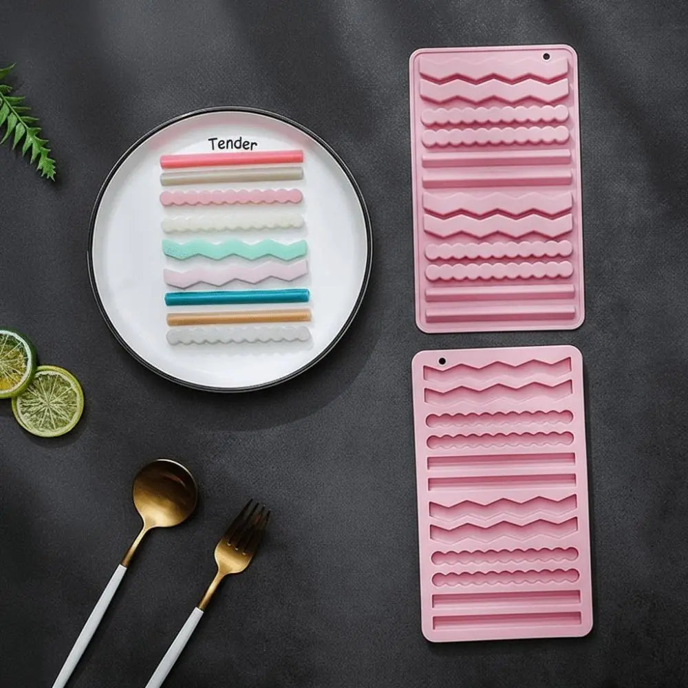 Silicone Stick Molds – Long & Short Strip Chocolate Baking Molds