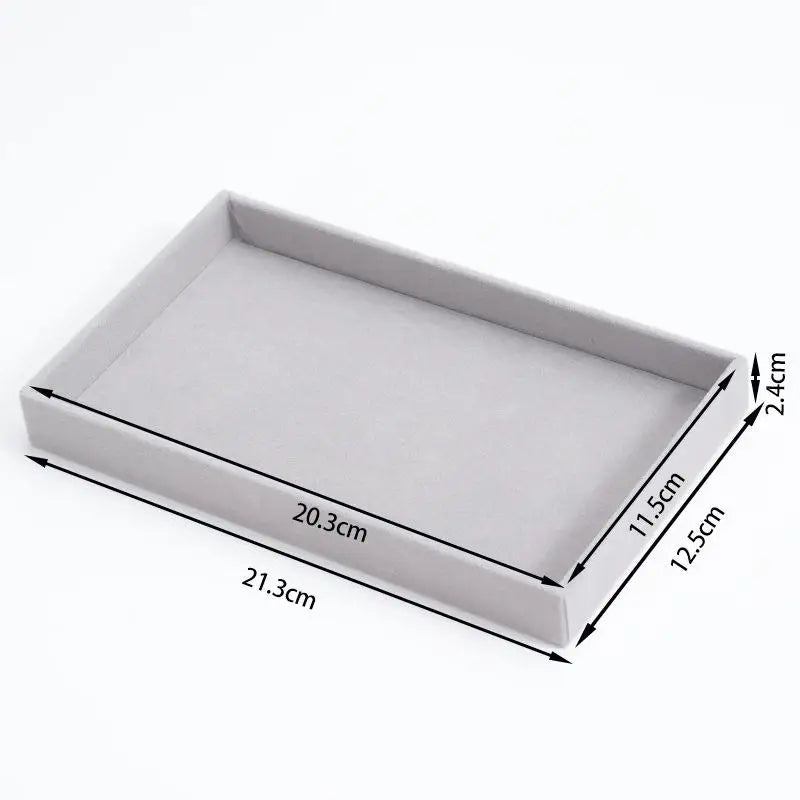 Velvet Jewelry Storage Box – Earrings, Rings & Necklace Tray