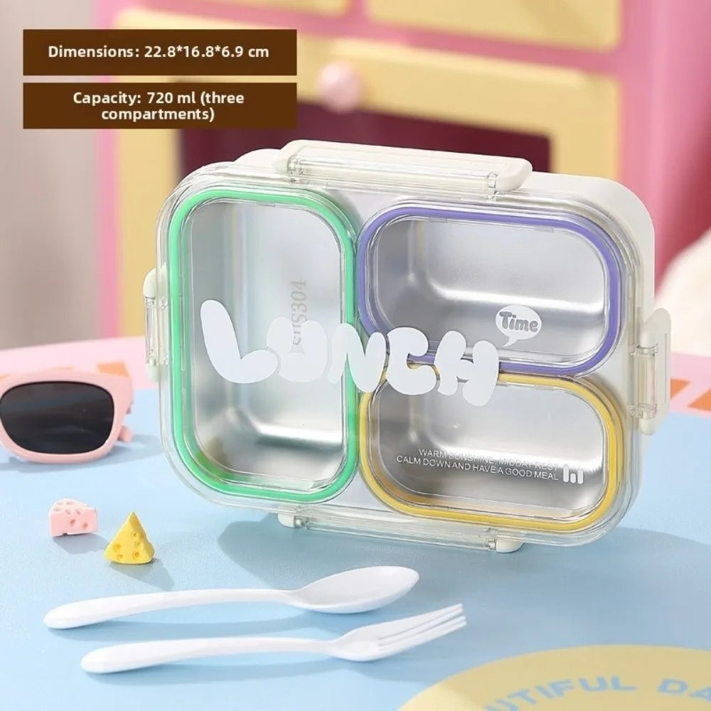 Stainless Steel Divided Lunch Box – Leakproof Food Container
