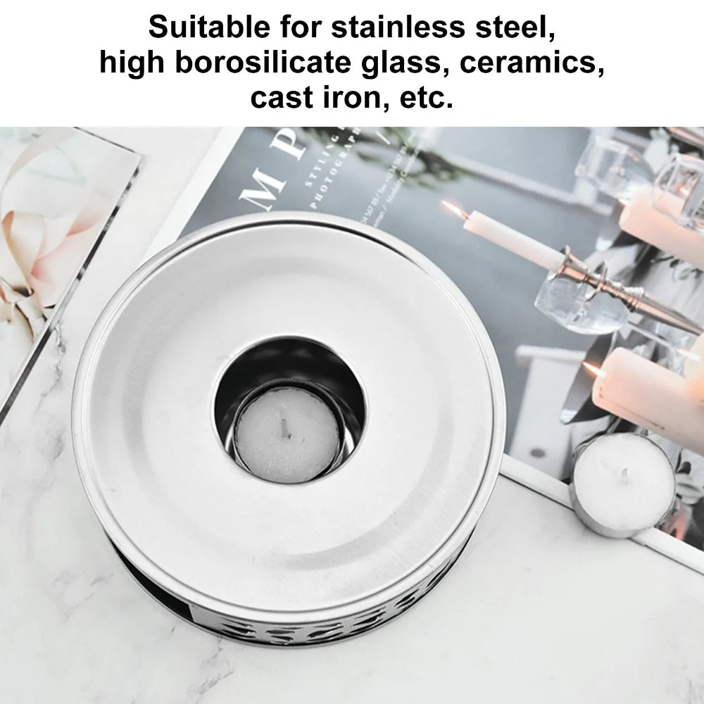 Stainless Steel Teapot Warmer – Hollow Candle Tea Heater