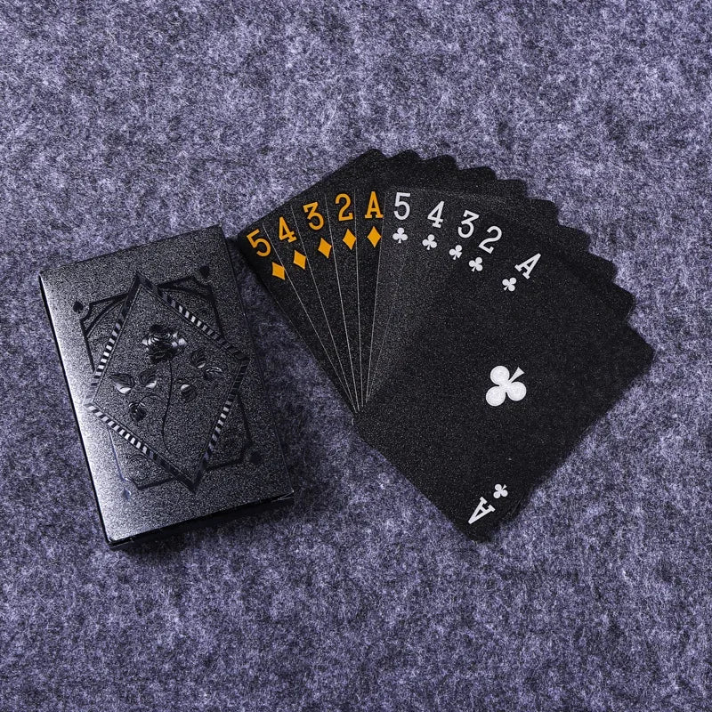 Black Gold Waterproof Poker Playing Cards – Fantasy Magic Deck