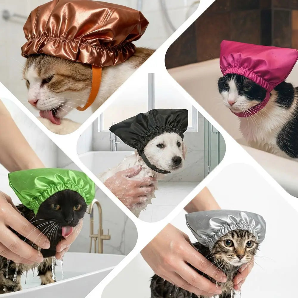Waterproof Pet Shower Cap – Ear Protection for Dogs & Cats