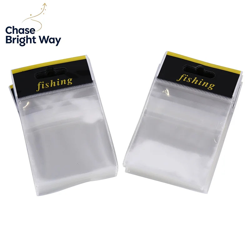 100-Pack Clear Fish Hook Bags – OPP Plastic Fishing Packaging