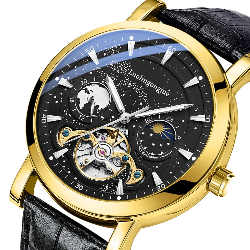Tourbillon Skeleton Automatic Mechanical Watch for Men | Luxury