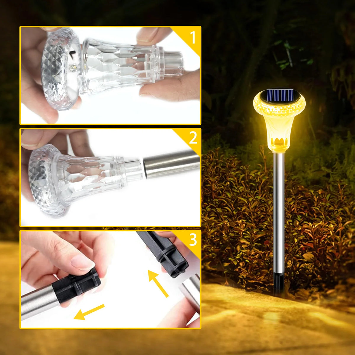 Solar Garden Stake Lights – LED Flower Lamp IP65 Waterproof