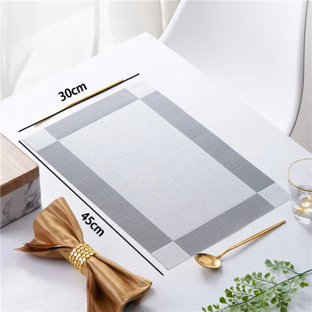 PVC Rectangle Placemats – Non-Slip & Oil-Proof Dining Table Mats