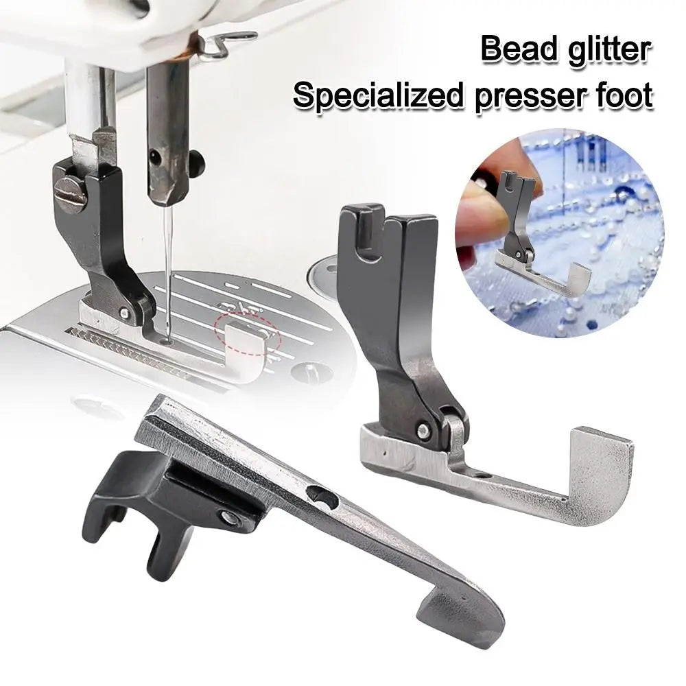 Steel Bead & Sequin Sewing Presser Foot – No-Tap Guide P369