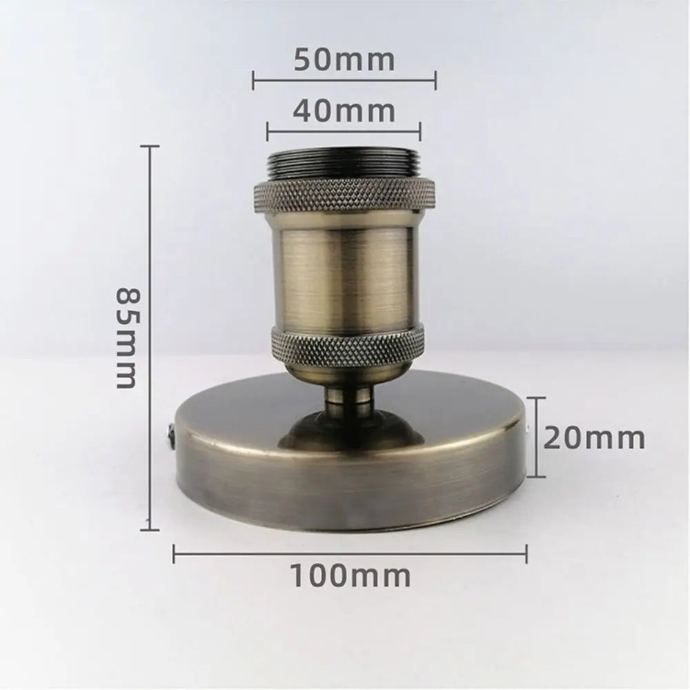 Vintage E27 Lamp Holder Socket – Electroplated Aluminum Bulb Base