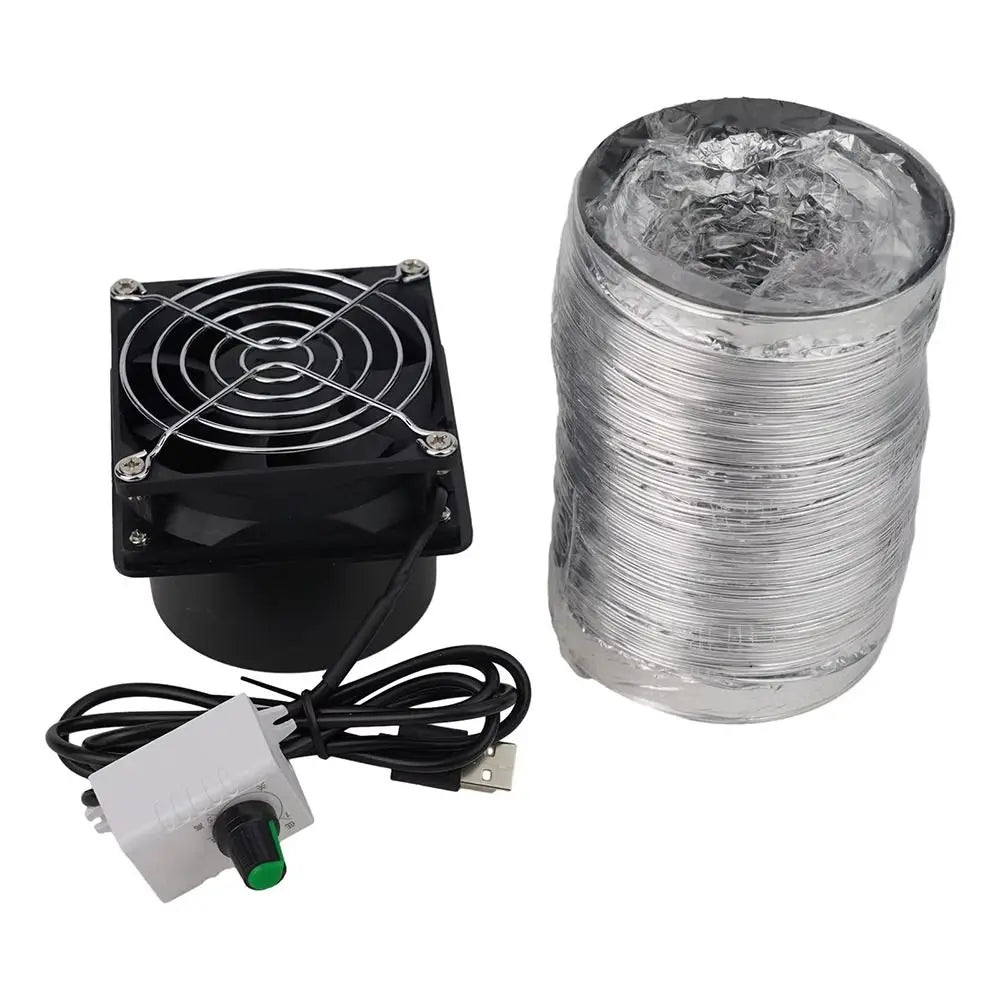 USB Adjustable Speed Exhaust Fan & Fume Absorber with Duct