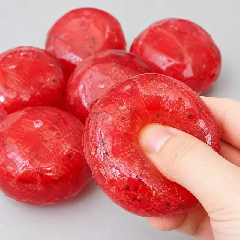 Squishy Slow-Rise Squeeze Toy – Soft PU Fruit Fidget Ball