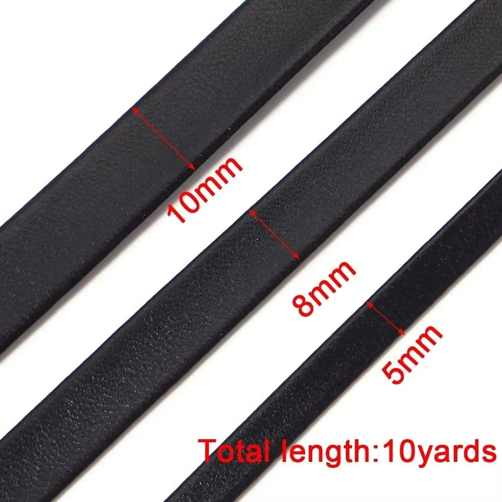 5-Yard Metallic PU Leather Binding Strip – Gold & Silver Trim