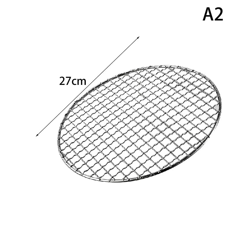 Stainless Steel Round Grill Net | BBQ & Camping Grid 25–40cm