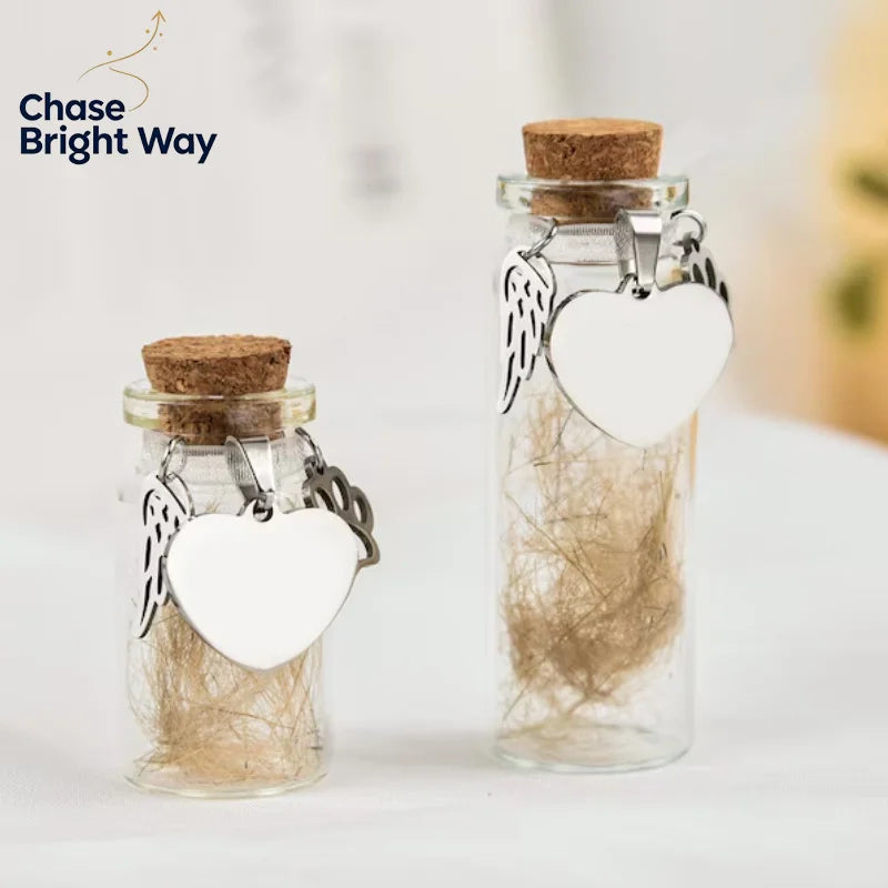 Pet Memorial Keepsake Bottle – Dog & Cat Fur Storage Urn