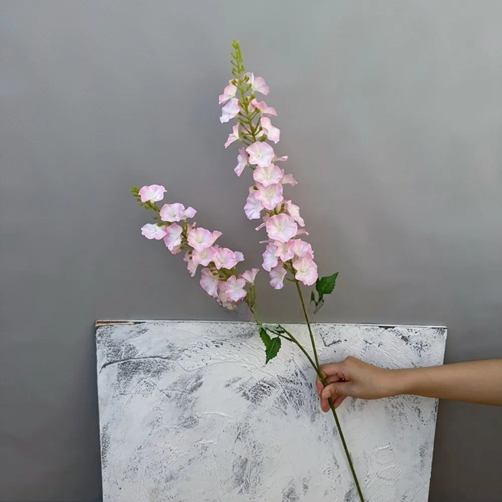 Pink Artificial Larkspur Silk Flower Stems – Faux Floral Bouquet