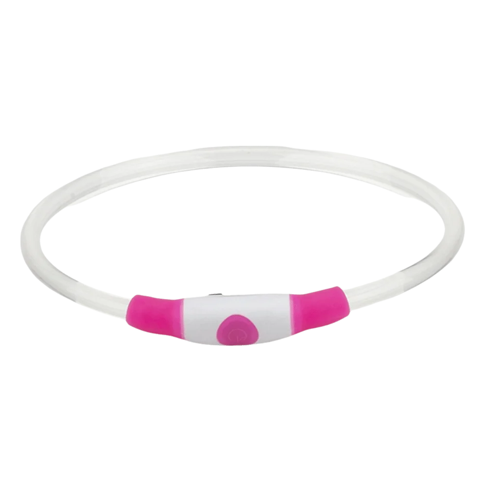 USB Rechargeable LED Dog Collar – Full Glow Night Safety
