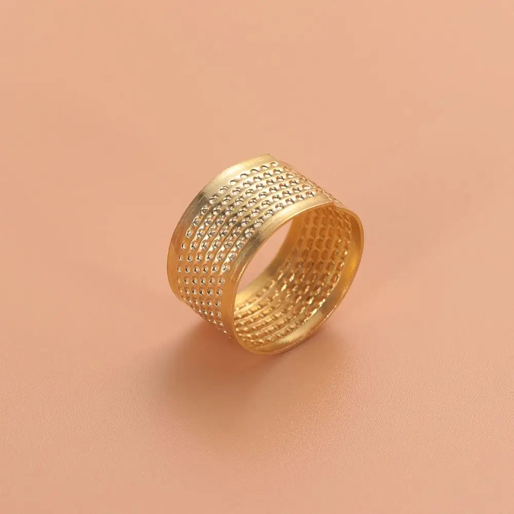 Vintage Gold Metal Needle Thimble – Sewing Finger Protector