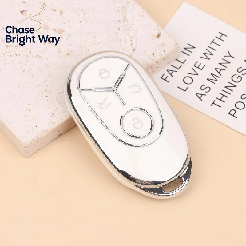 TPU Car Key Protection Cover Set – Zinc Alloy Style