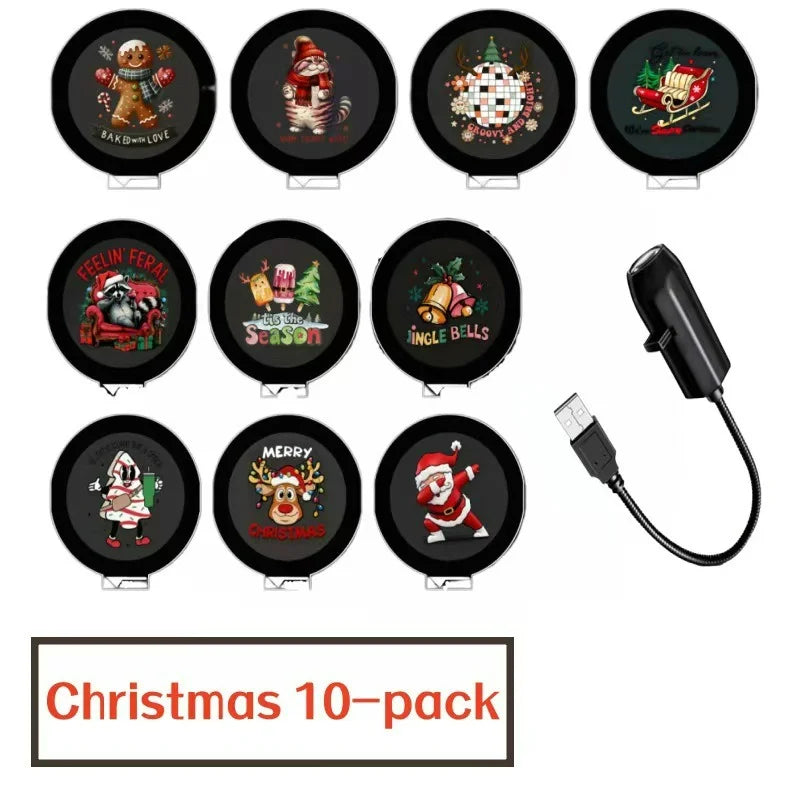 USB LED Projection Night Light – Interchangeable Slide Projector
