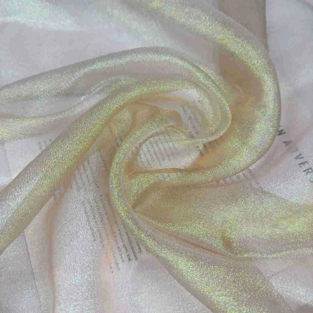 Laser Organza Fabric – Holographic Gradient Cloth 100×150cm