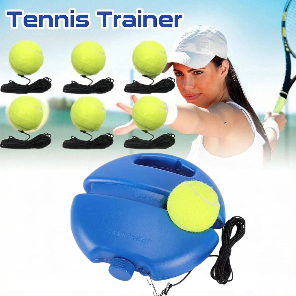 Tennis Rebound Trainer – Solo Practice Base, Elastic Rope & Ball