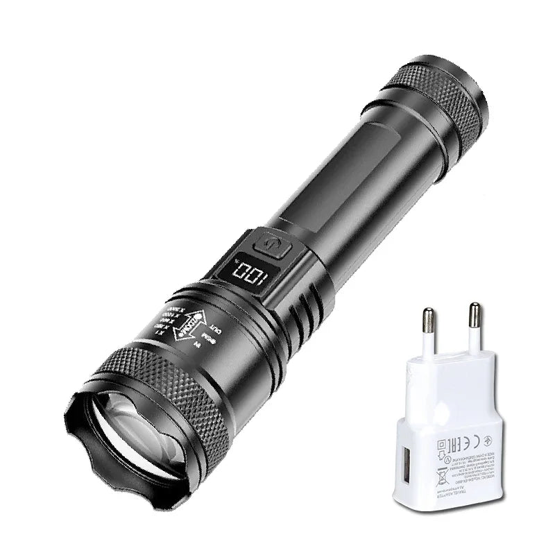 USB Rechargeable LED Flashlight – 1600 Lumen Zoomable Torch