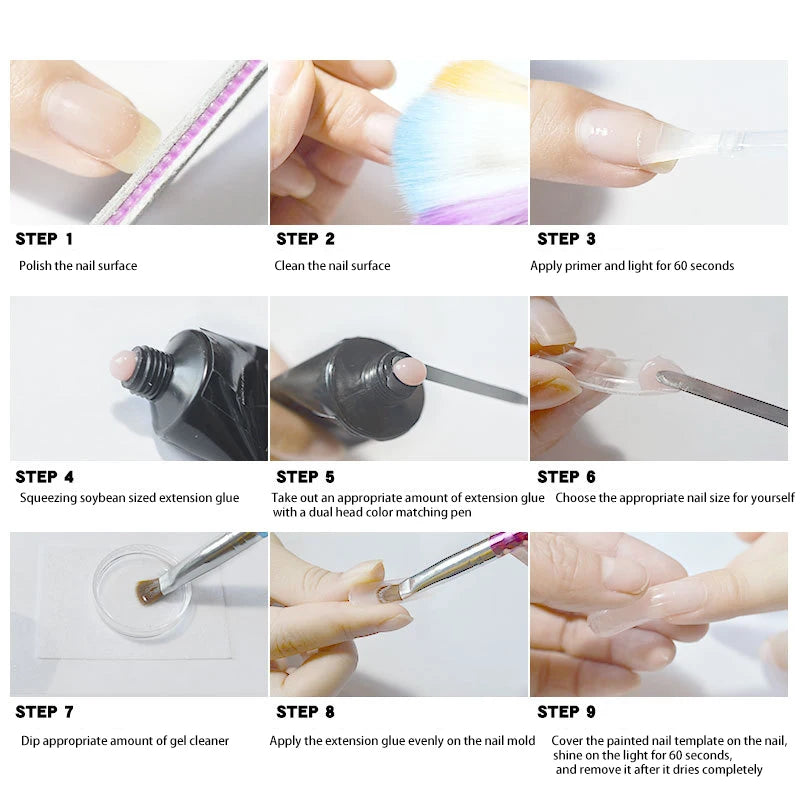 Poly Nail Extension Gel 30ml – Pure Color Crystal Builder