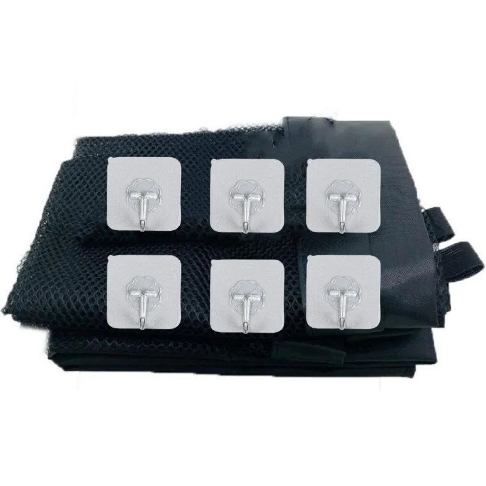 Foldable Dog Barrier Fence with Hooks – Breathable Mesh Pet Gate