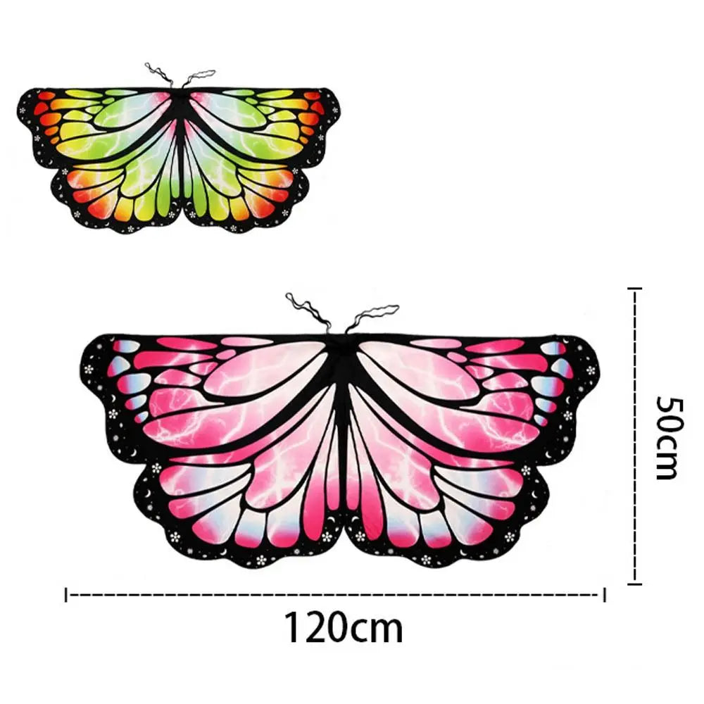 Kids Butterfly Wings Cape – Chiffon Costume Shawl for Parties